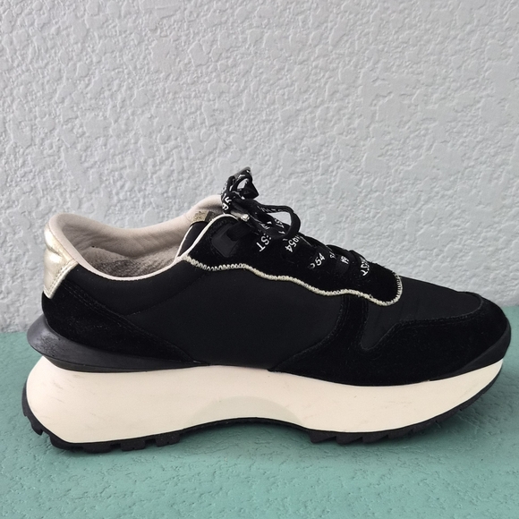 Vintage Havana Star Platform Sneakers Black Gold Size 7 - Picture 7 of 14